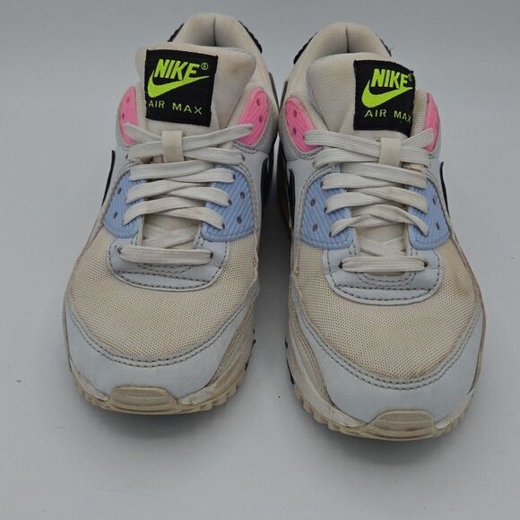 Nike Air Max 90 Women’s Size 7 DQ0374-100 Pastel Easter Sneakers White Pink - Picture 3 of 7